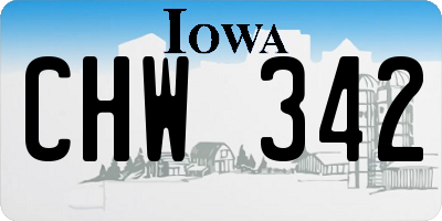 IA license plate CHW342