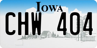 IA license plate CHW404