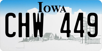 IA license plate CHW449