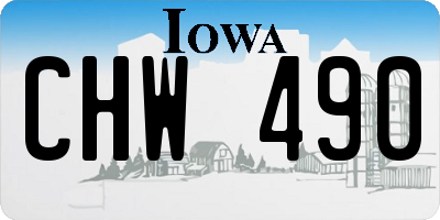 IA license plate CHW490