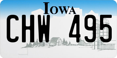 IA license plate CHW495
