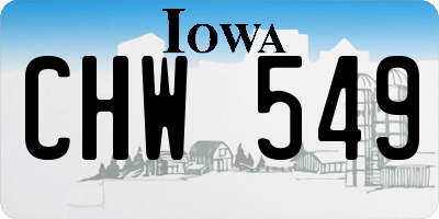 IA license plate CHW549