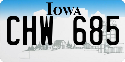IA license plate CHW685