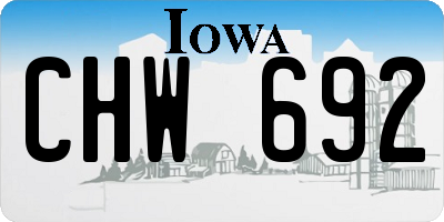 IA license plate CHW692