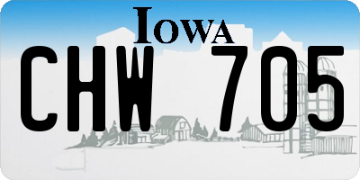 IA license plate CHW705