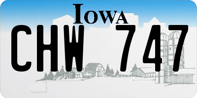 IA license plate CHW747