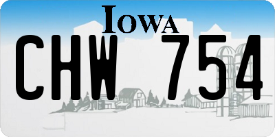 IA license plate CHW754