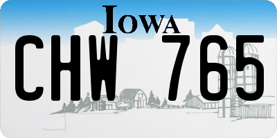 IA license plate CHW765