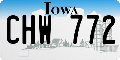 IA license plate CHW772