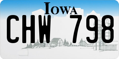 IA license plate CHW798