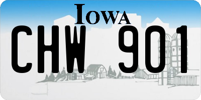 IA license plate CHW901