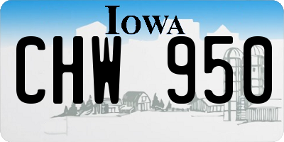 IA license plate CHW950