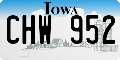 IA license plate CHW952