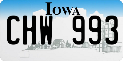 IA license plate CHW993