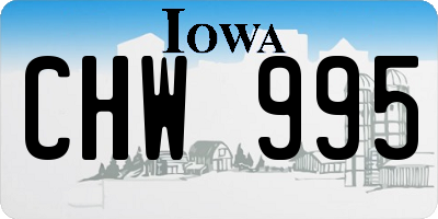 IA license plate CHW995