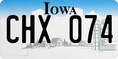 IA license plate CHX074