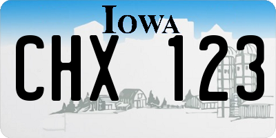 IA license plate CHX123