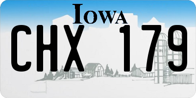 IA license plate CHX179