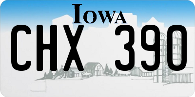 IA license plate CHX390