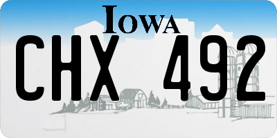 IA license plate CHX492