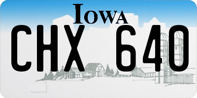IA license plate CHX640