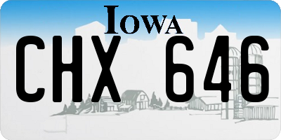 IA license plate CHX646