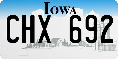 IA license plate CHX692