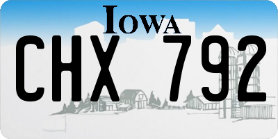 IA license plate CHX792