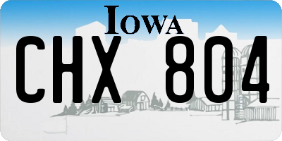 IA license plate CHX804