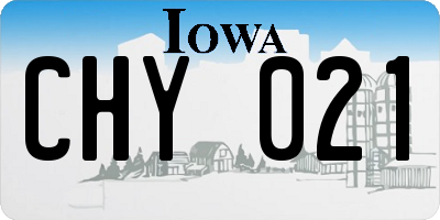 IA license plate CHY021