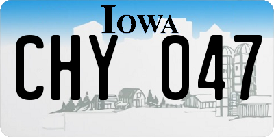IA license plate CHY047