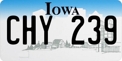 IA license plate CHY239