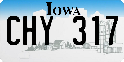 IA license plate CHY317