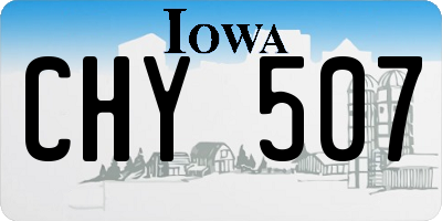 IA license plate CHY507