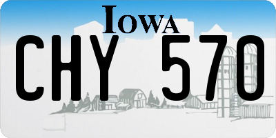 IA license plate CHY570