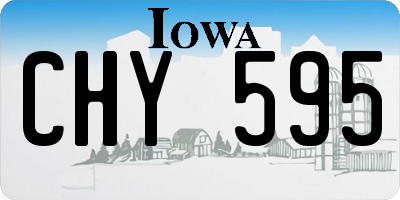 IA license plate CHY595