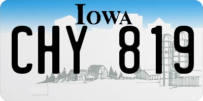IA license plate CHY819
