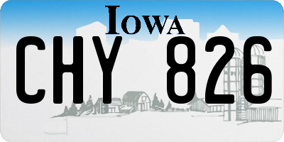 IA license plate CHY826