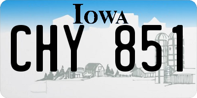 IA license plate CHY851