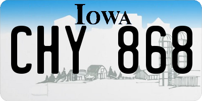 IA license plate CHY868