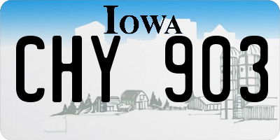 IA license plate CHY903