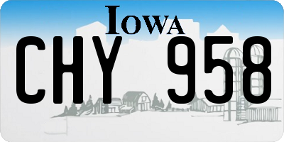 IA license plate CHY958