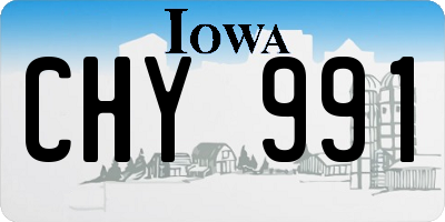 IA license plate CHY991
