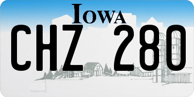 IA license plate CHZ280