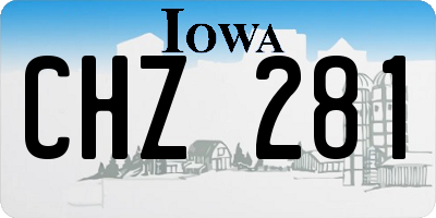 IA license plate CHZ281