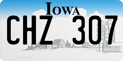 IA license plate CHZ307