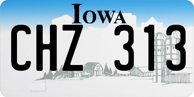 IA license plate CHZ313