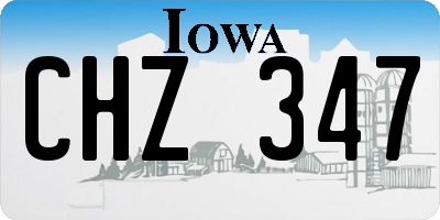 IA license plate CHZ347