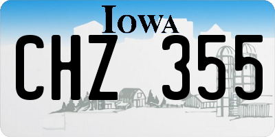 IA license plate CHZ355