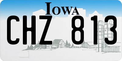 IA license plate CHZ813